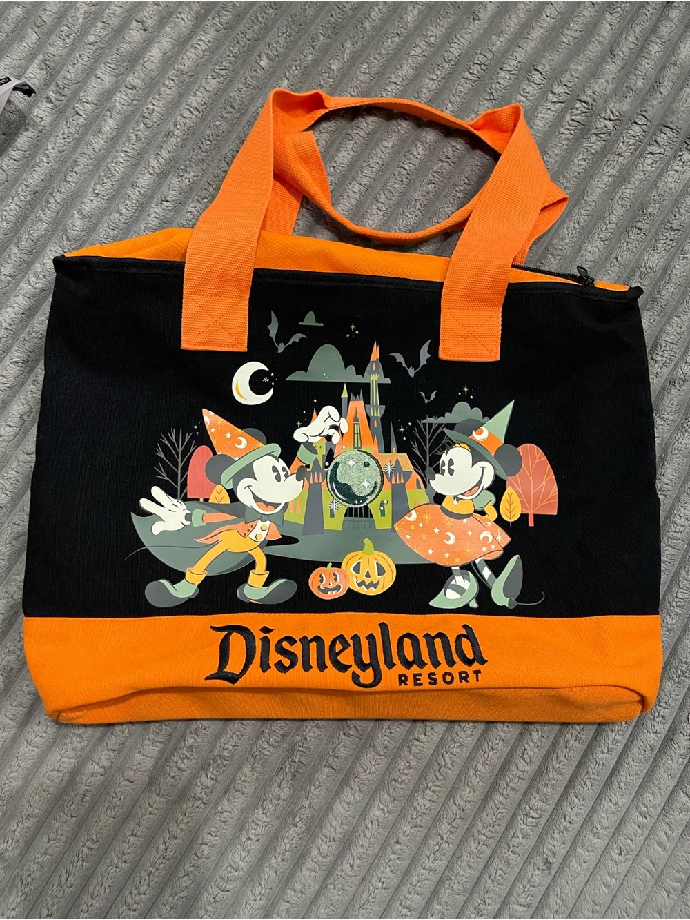 Disney Halloween Tote Bag in Black and Orange with Mickey & Minnie